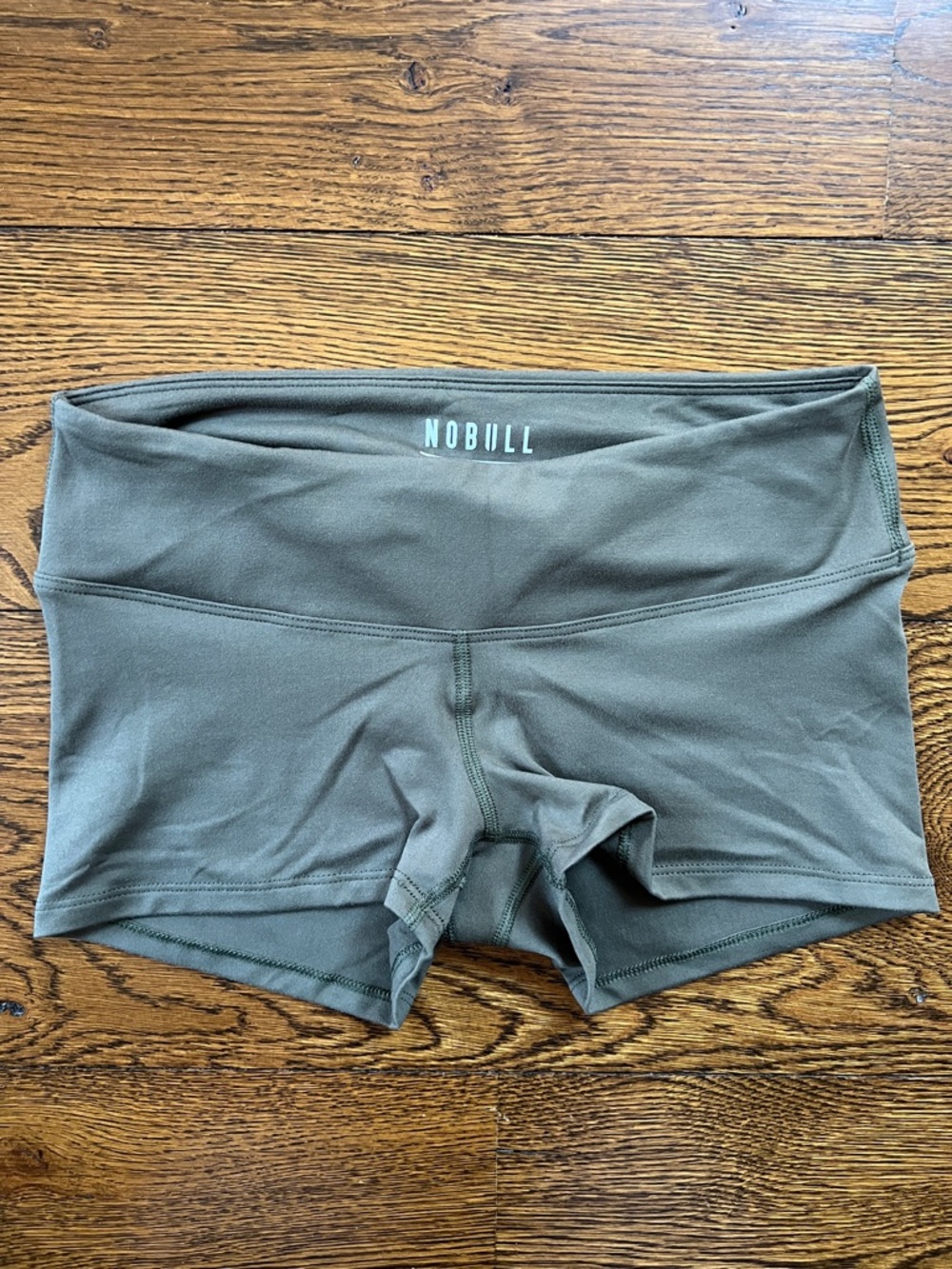 NOBULL Olive Green Low-Rise Performance Shorts